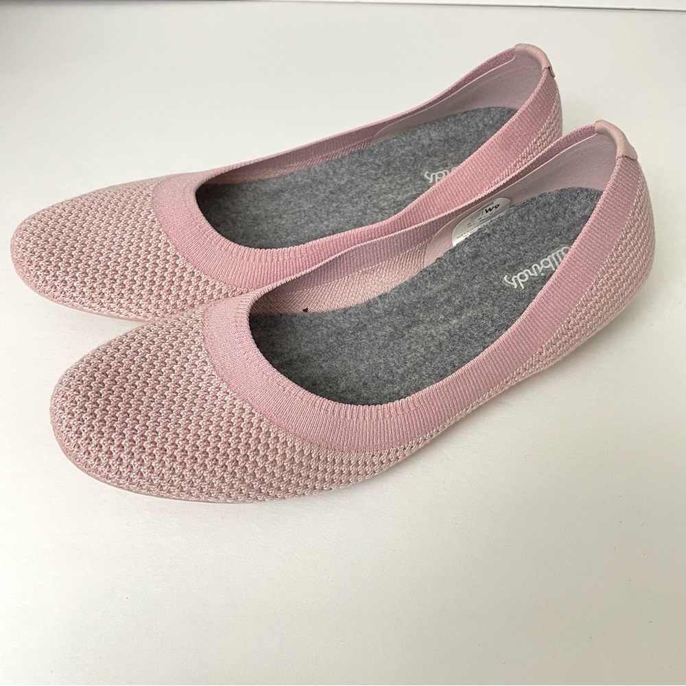 Allbirds Tree Breezers Washable Fabric Soft Flats Ballet Shoes Dusty Pink Size 9 - Picture 3 of 9